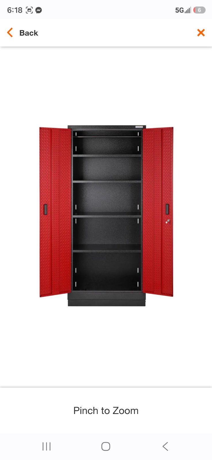 Gladiator Premier Pre-Assembled Red 84" Tall Cabinet photo 2